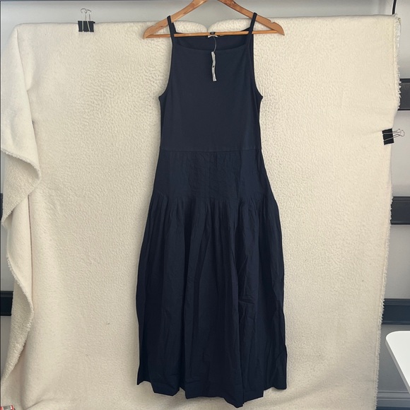 J Crew Navy Pintuck‎ mixy dress Womens Medium - Picture 2 of 5